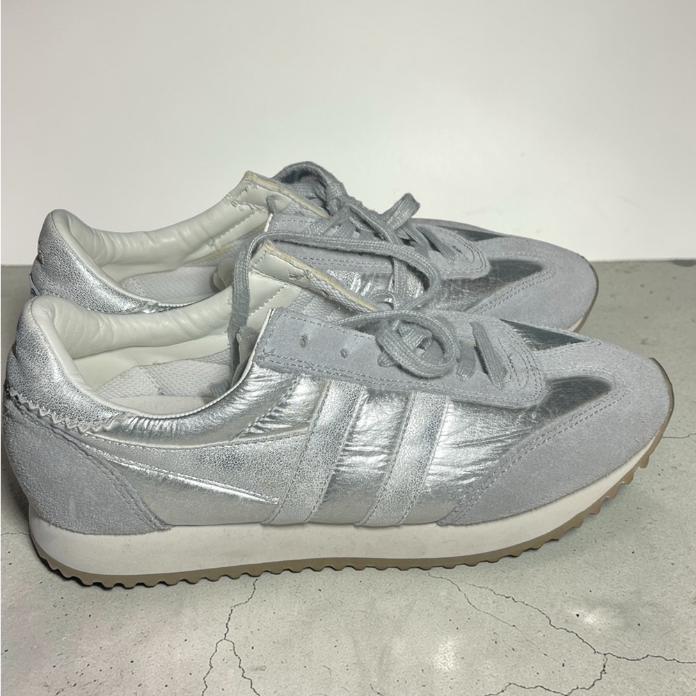 Gola Classics Boston 78 Sneakers Women’s 8 Silver Metallic Retro Trainer